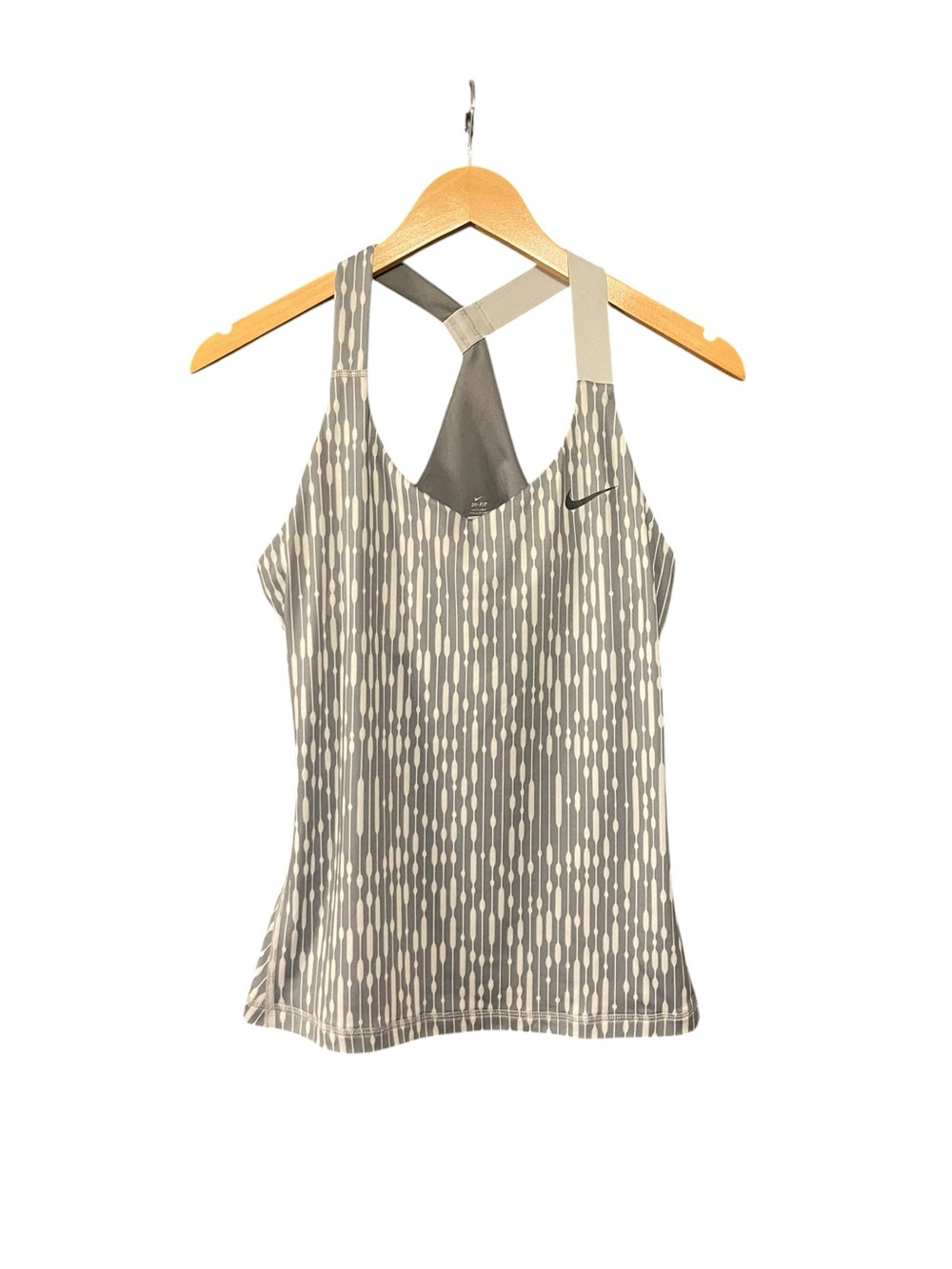 Nike Gray and White Patterned Dri-Fit Tank Top - Picture 2 of 3